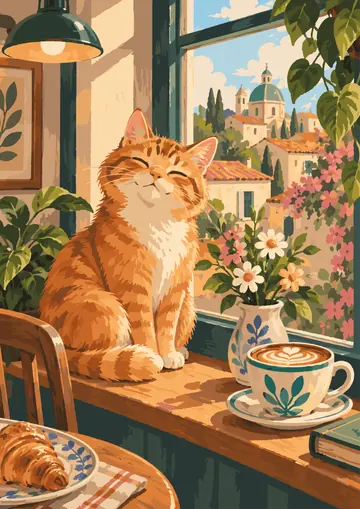 Ginger Cat Window — finished page