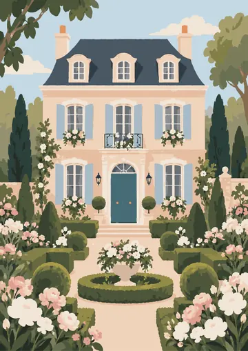 Pink Manor Topiary Garden — finished page