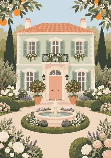 Mint Villa Fountain — finished page