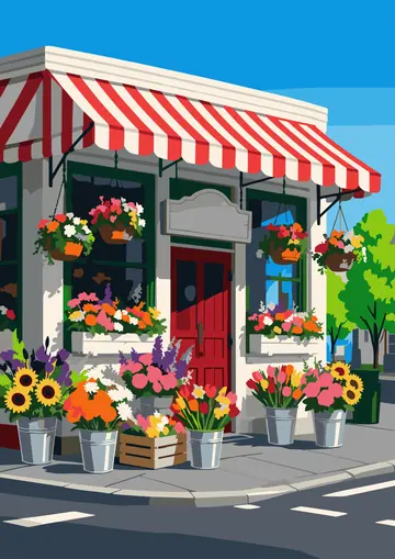 Flower Shop — finished page