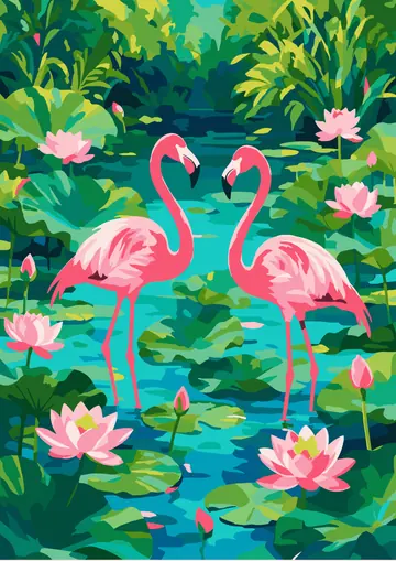 Flamingos — finished page