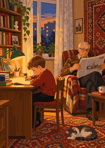 Homework and the Newspaper — finished page