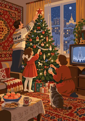 Decorating the Tree — finished page