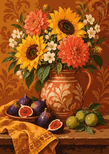 Sunflowers and Figs — finished page