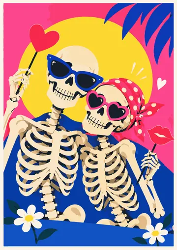 Pop Art Sweethearts — finished page