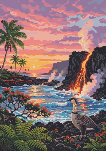 Hawaii Volcanoes — finished page
